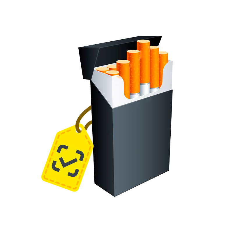Маркировка остатков сигарет табака